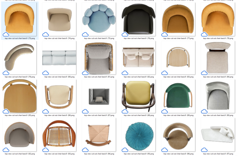 100 Cut out Chair top view #01