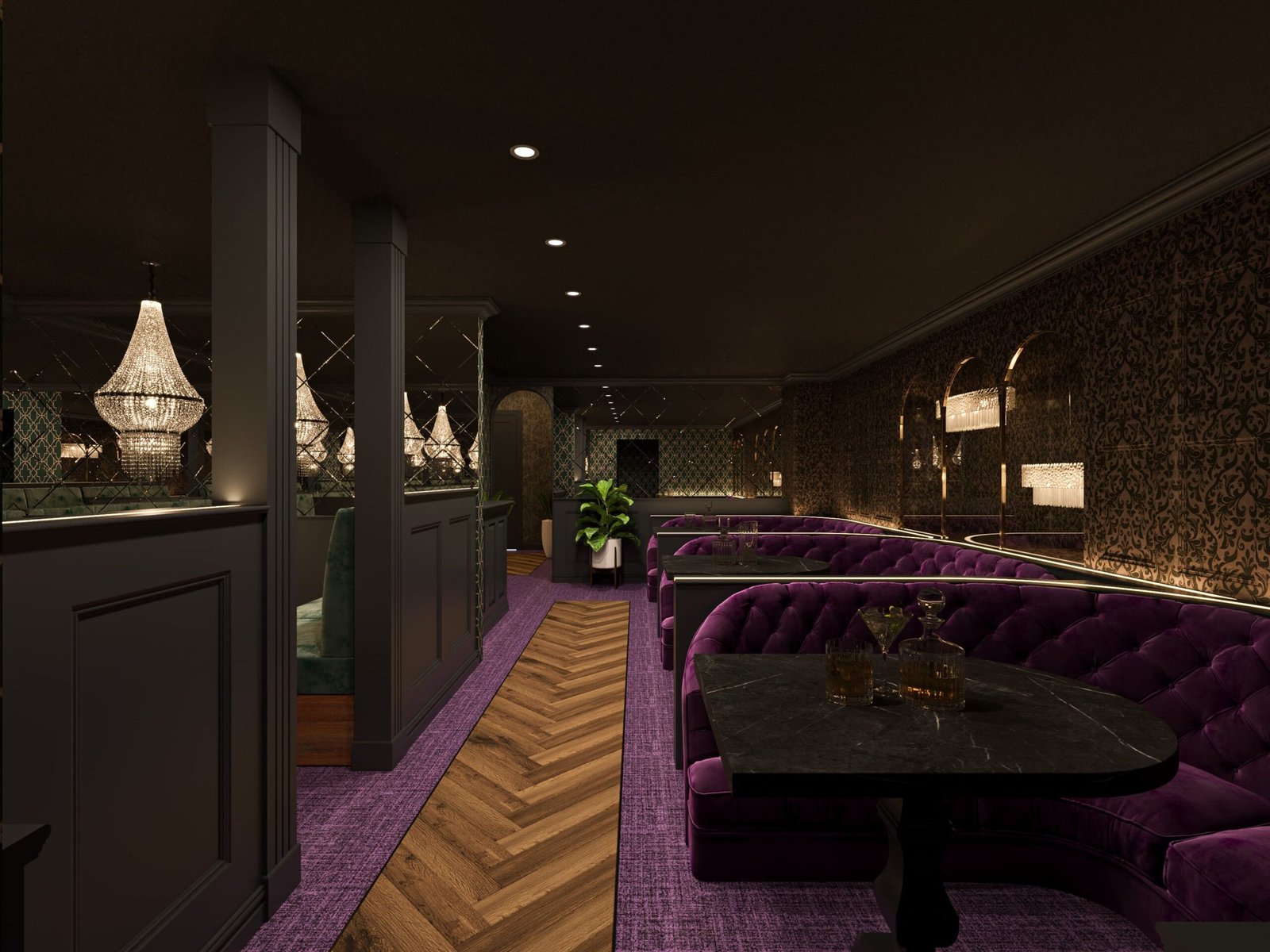 店舗内装 CGパース Luxury Night Lounge ラウンジ