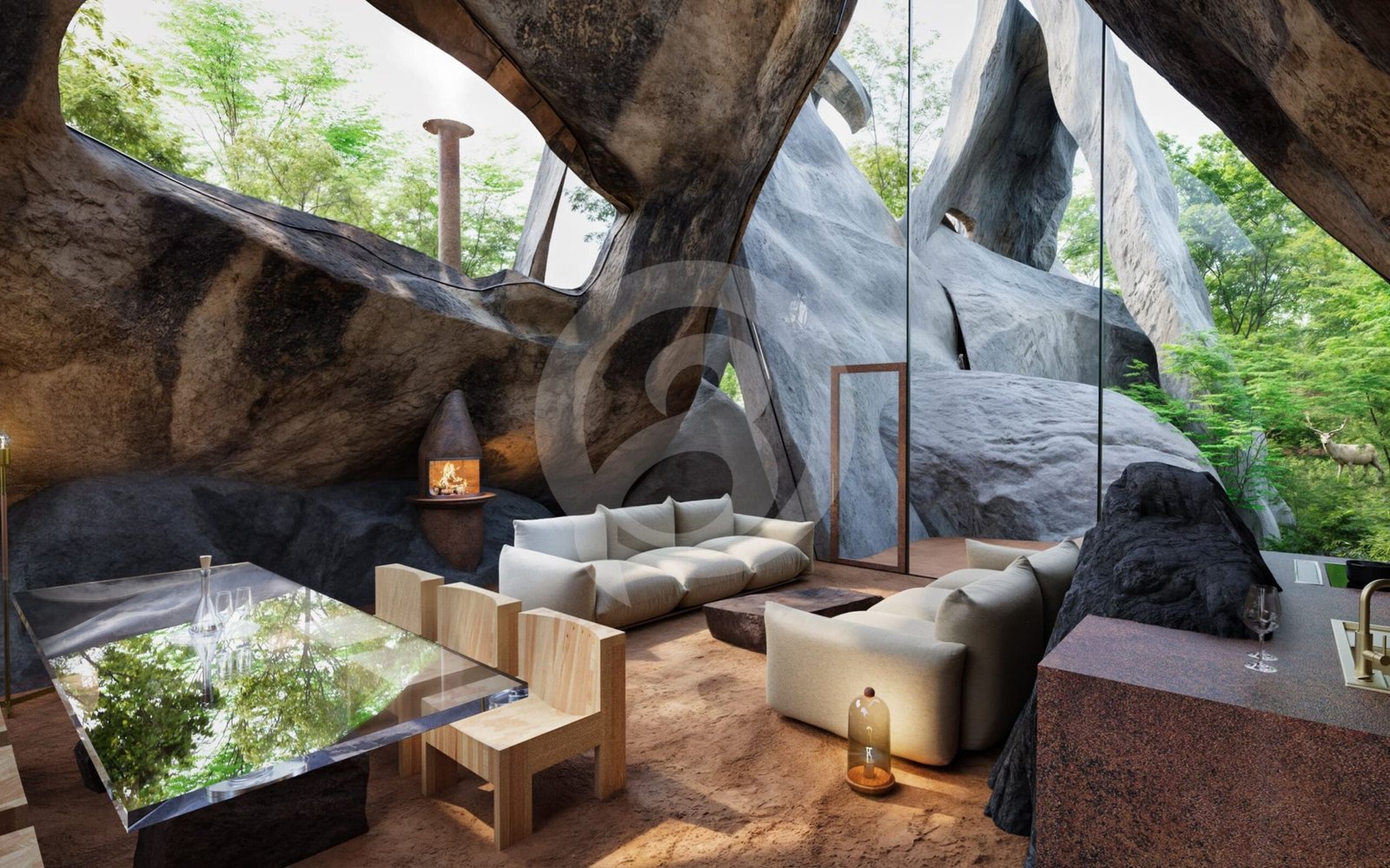 ヴィラ向けの3DCGインテリアパース