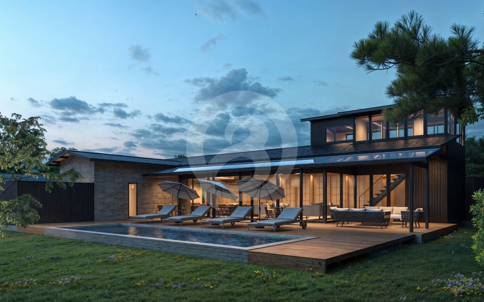 ヴィラ外観パースサービス