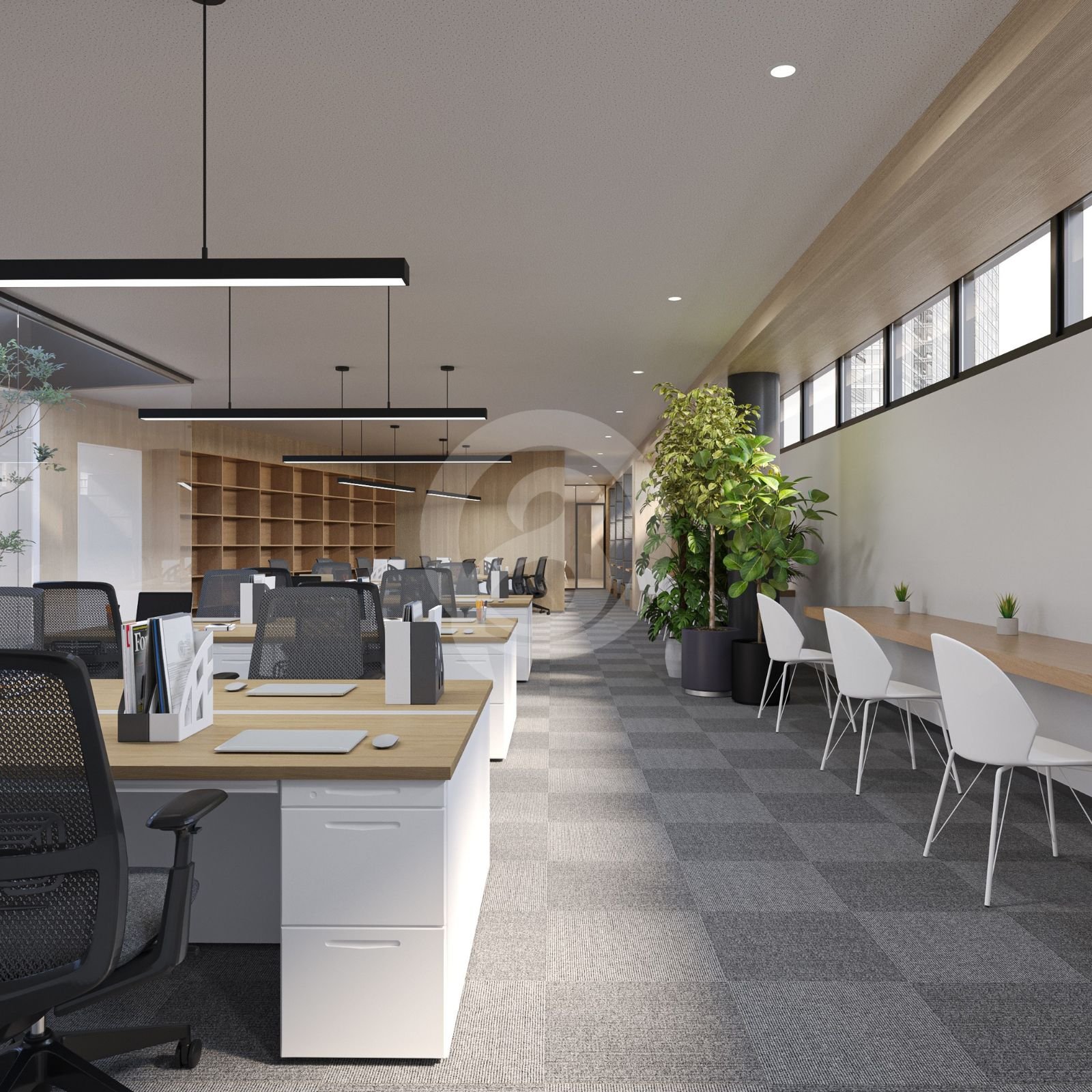 オフィス視点で職場環境を3Dインテリアパースとして体験。