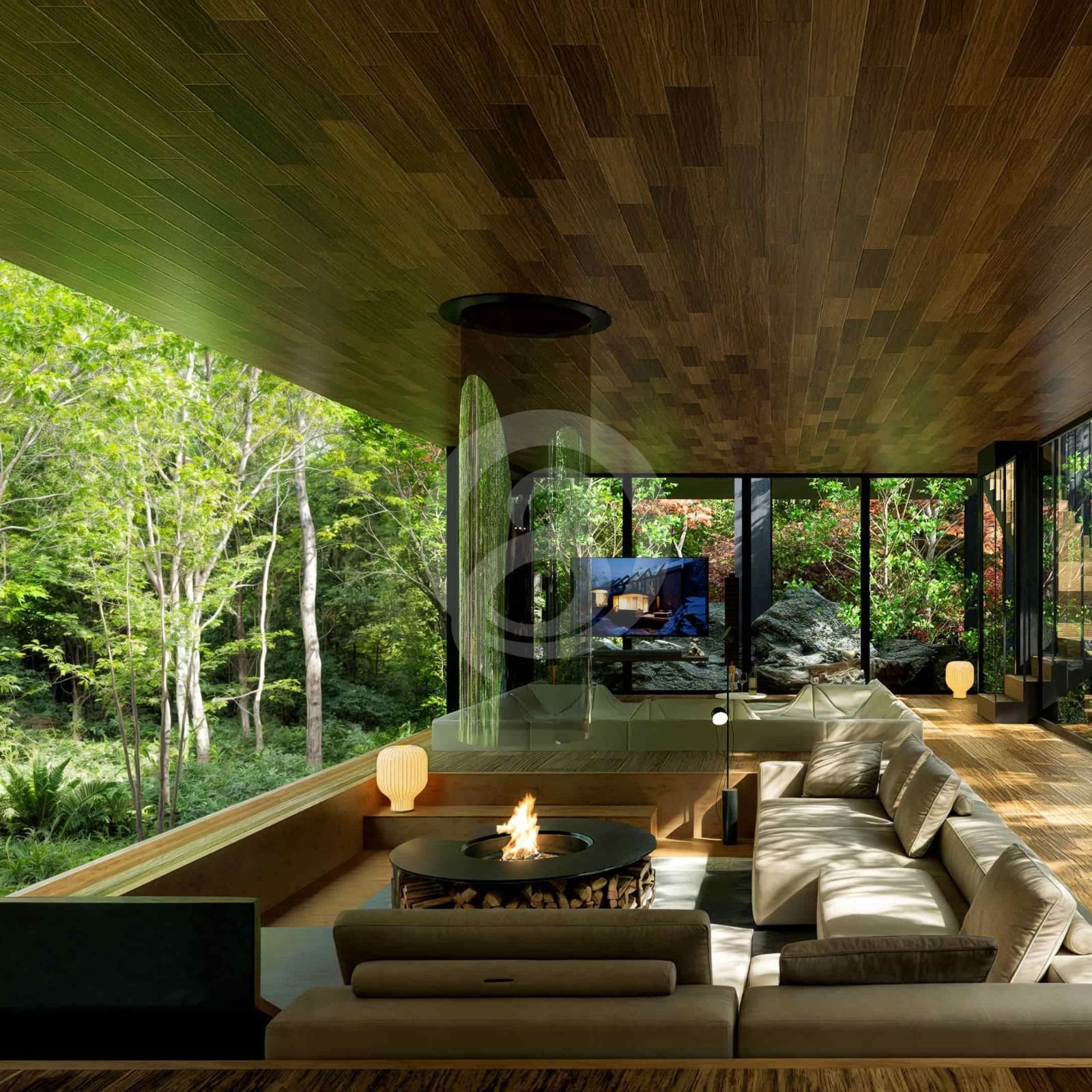 豪華さを備えたヴィラを3Dインテリアパースで表現。