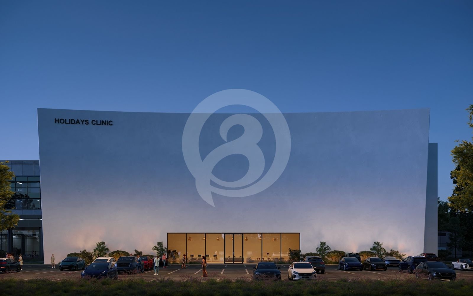 ショッピングセンター外観パース図