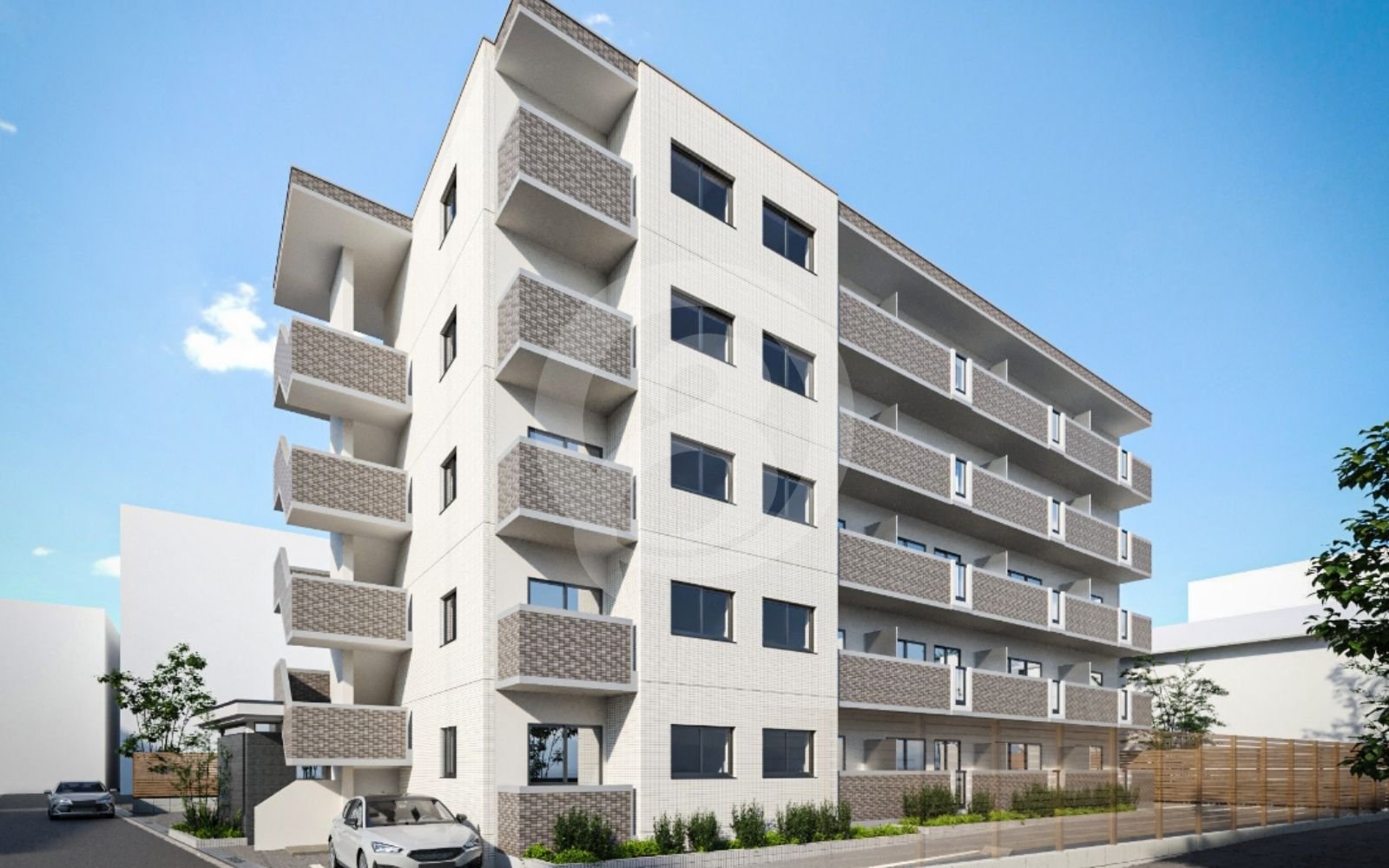 高層ビルの3Dレンダリング