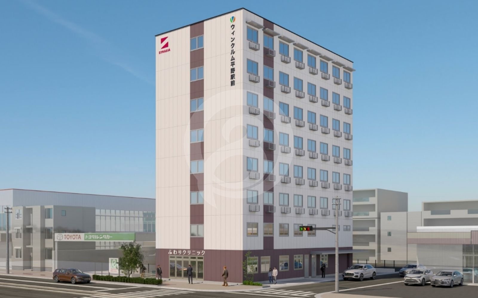 アパートの3Dレンダリング