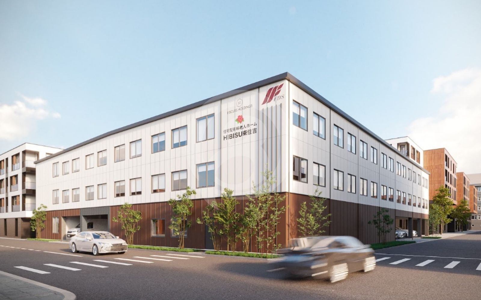 自然光と素材感を強調した商業インテリア3Dパース制作。