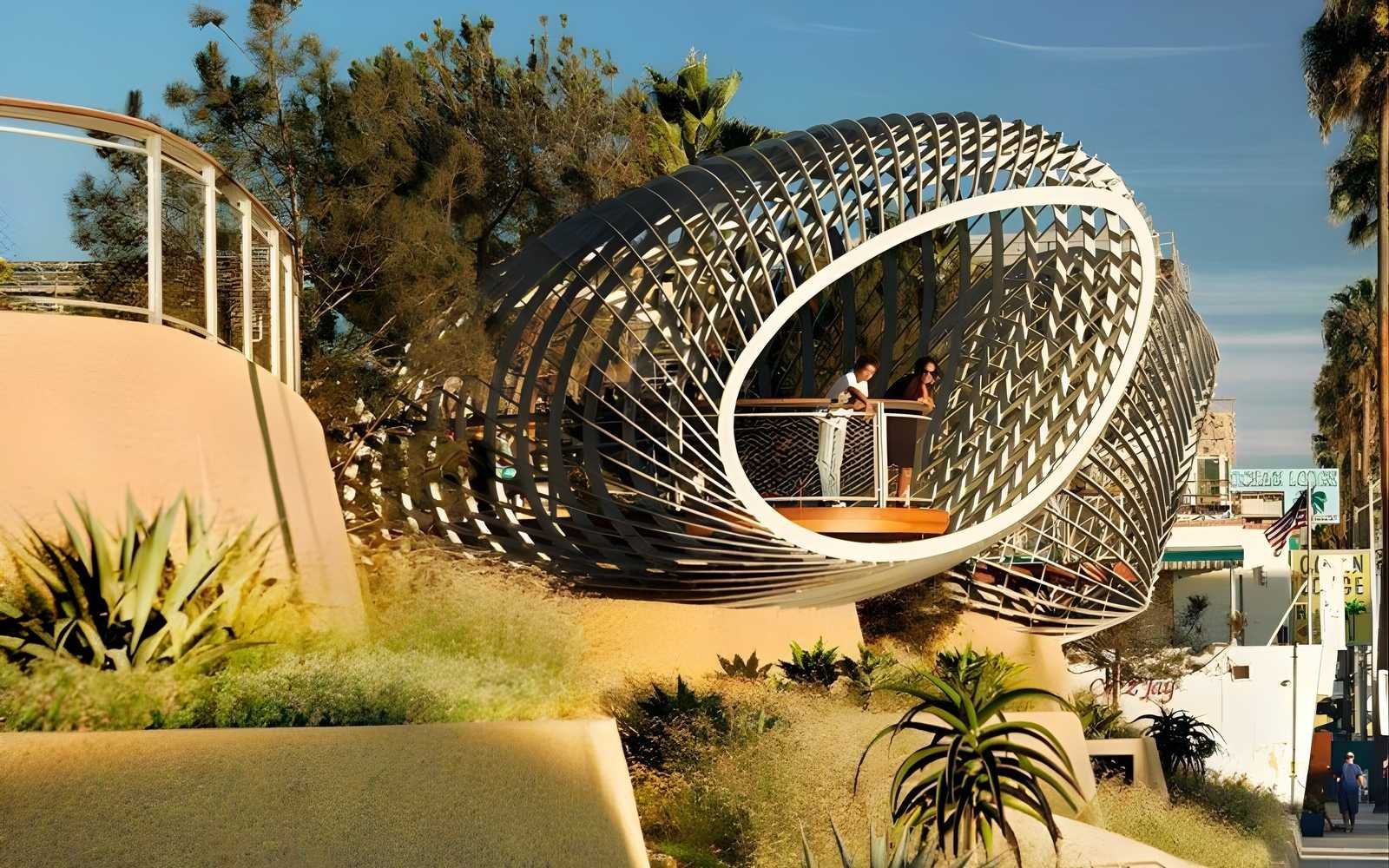 遊園地3Dパースによるリラクゼーション休憩エリアのビジュアライゼーション