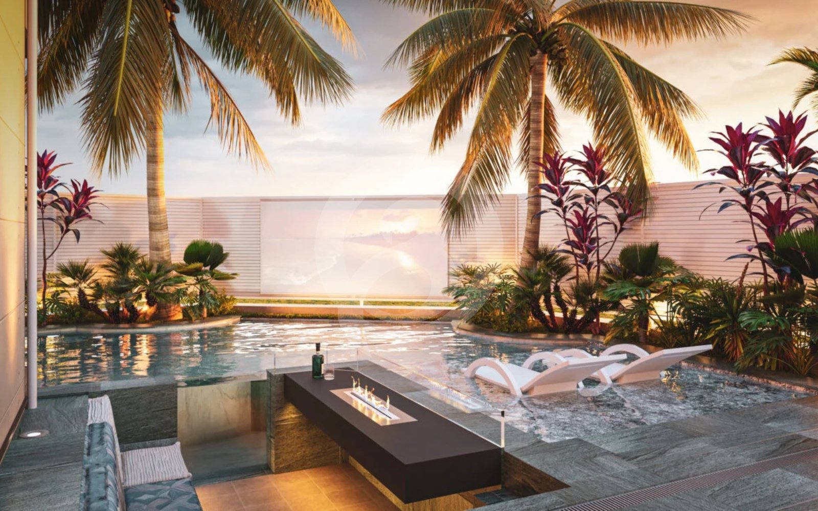 ホテル外観の3Dパース