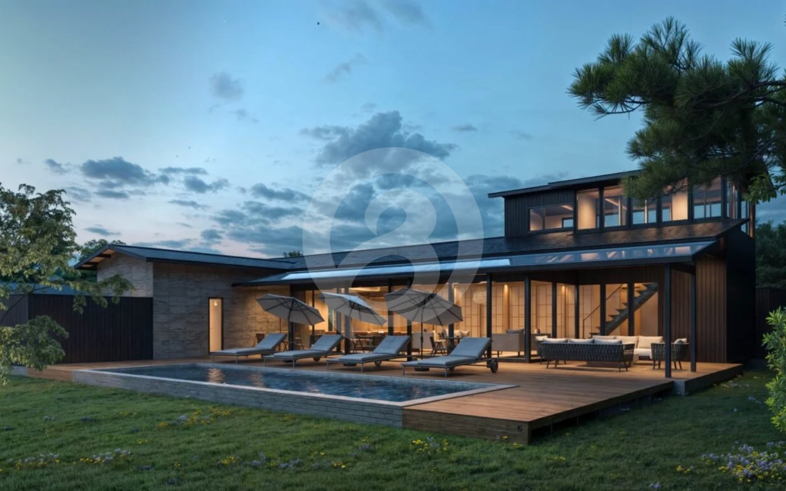 ホテル外観の3Dパースを作成する