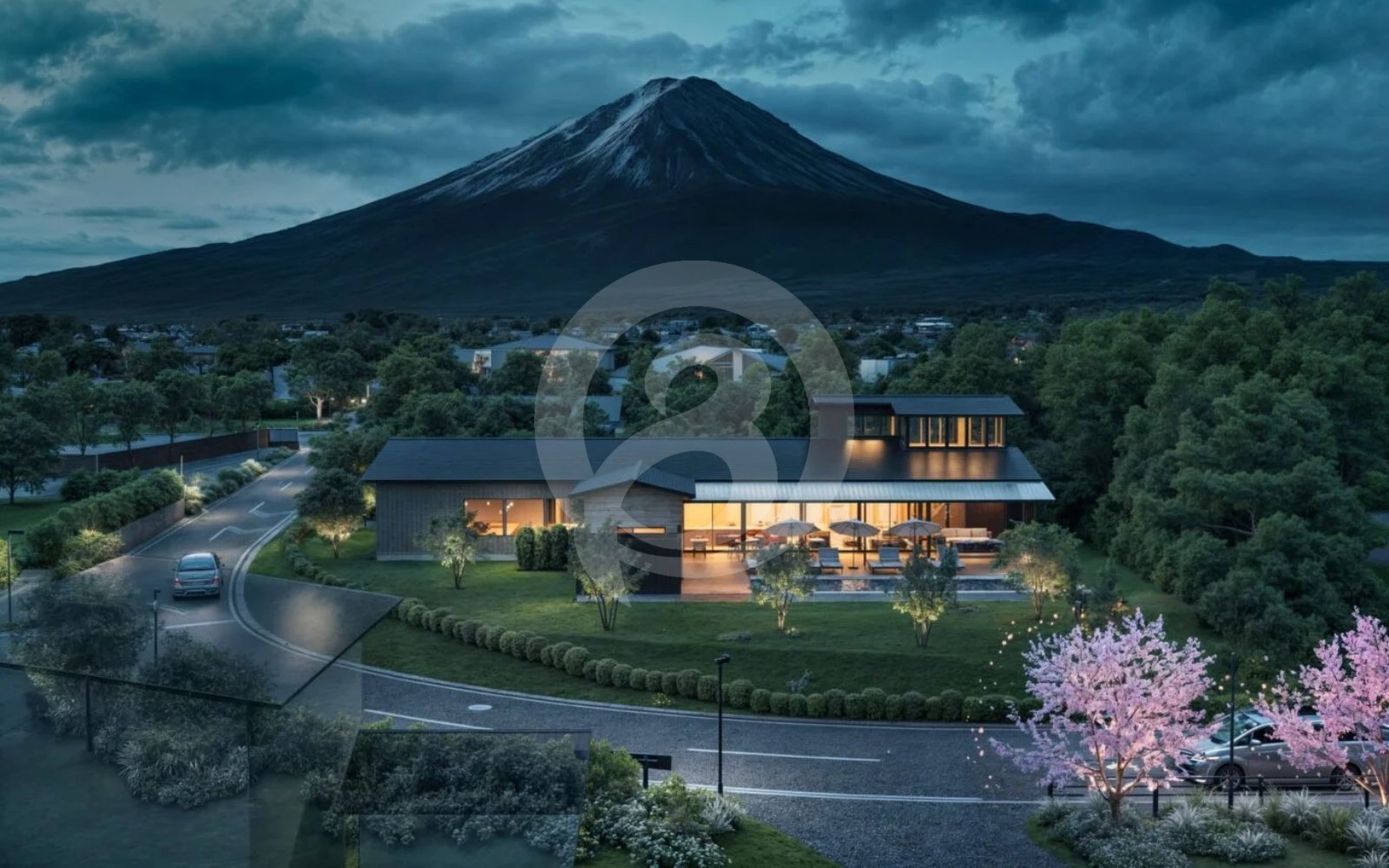 ホテル景観の3Dパースサンプル