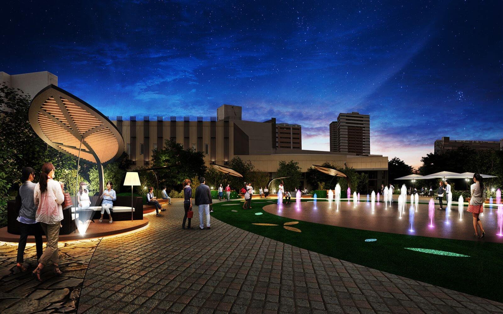 遊園地3Dパースのシミュレーション