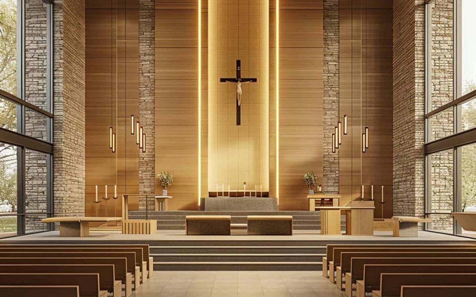 教会の3Dレンダリング