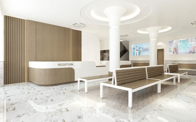 クリニックの待合室の透視図