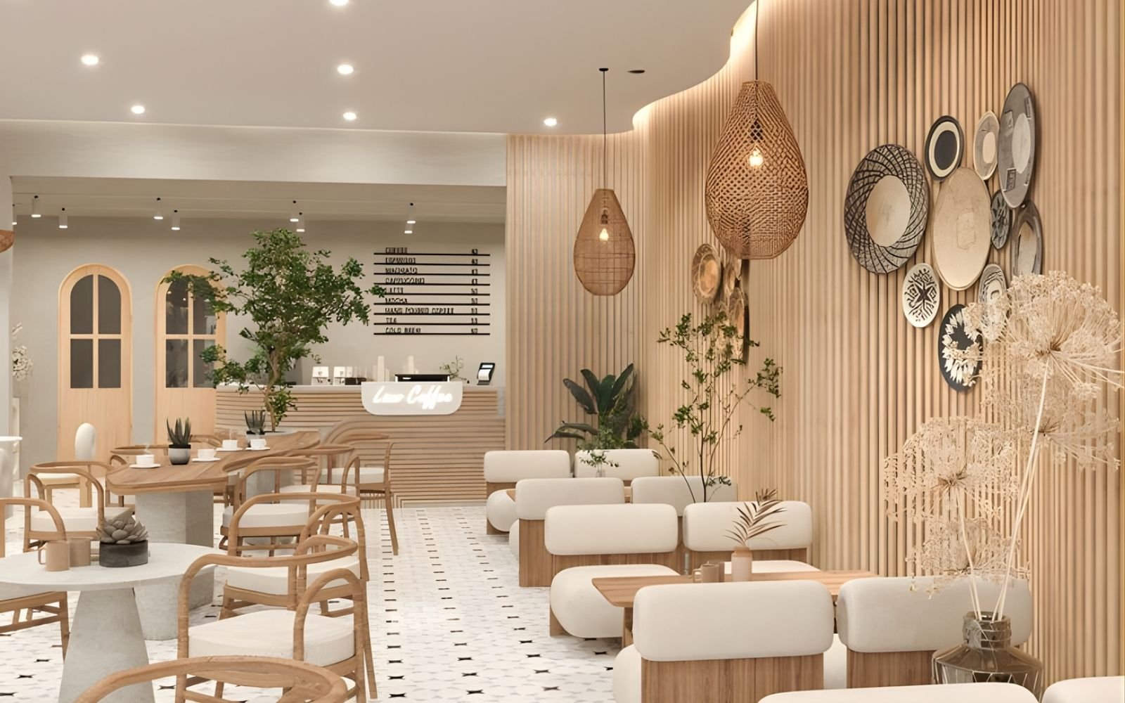 素材、色彩、空間全体の雰囲気を表現した3Dパース