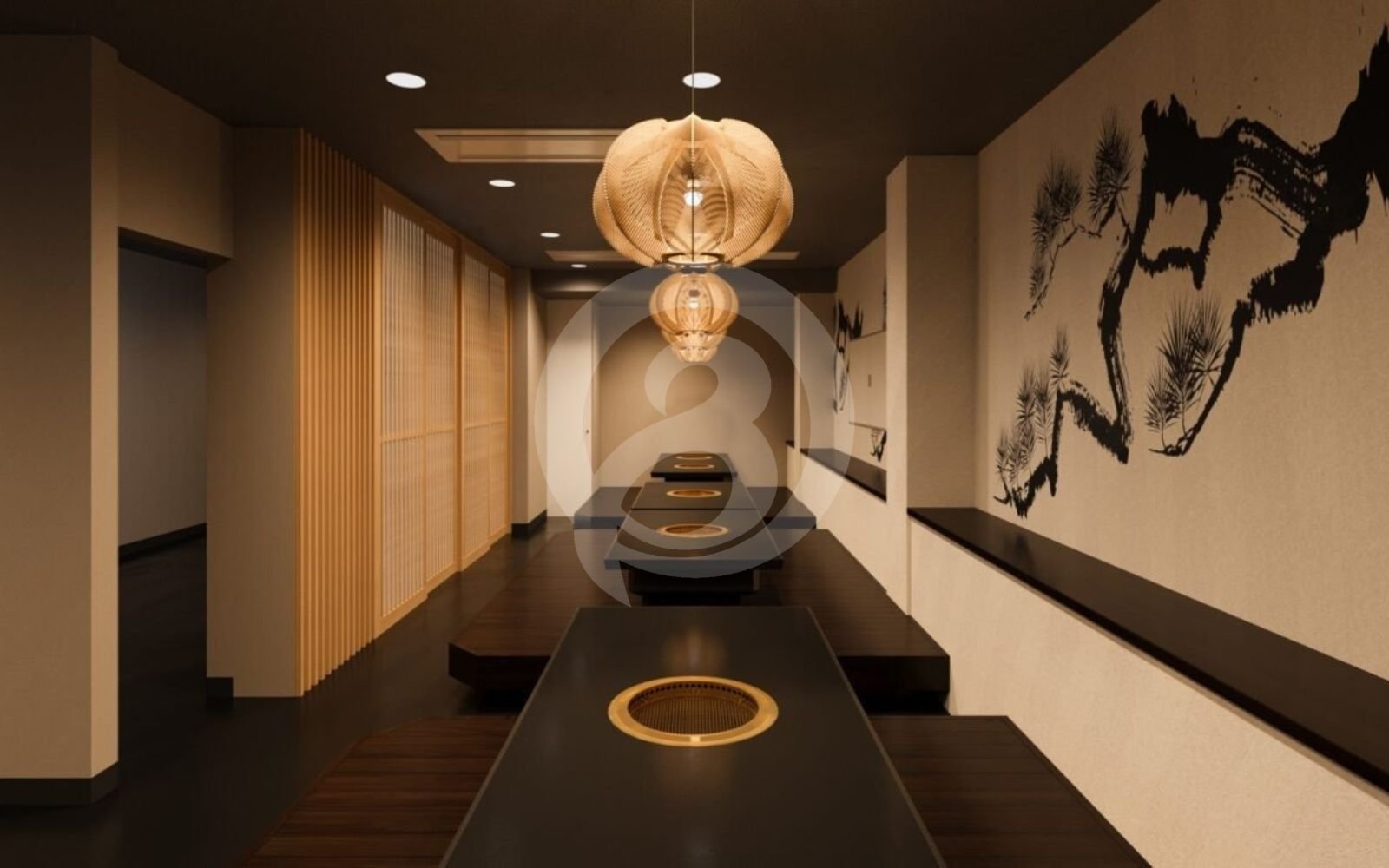 レストランの3D内観パース