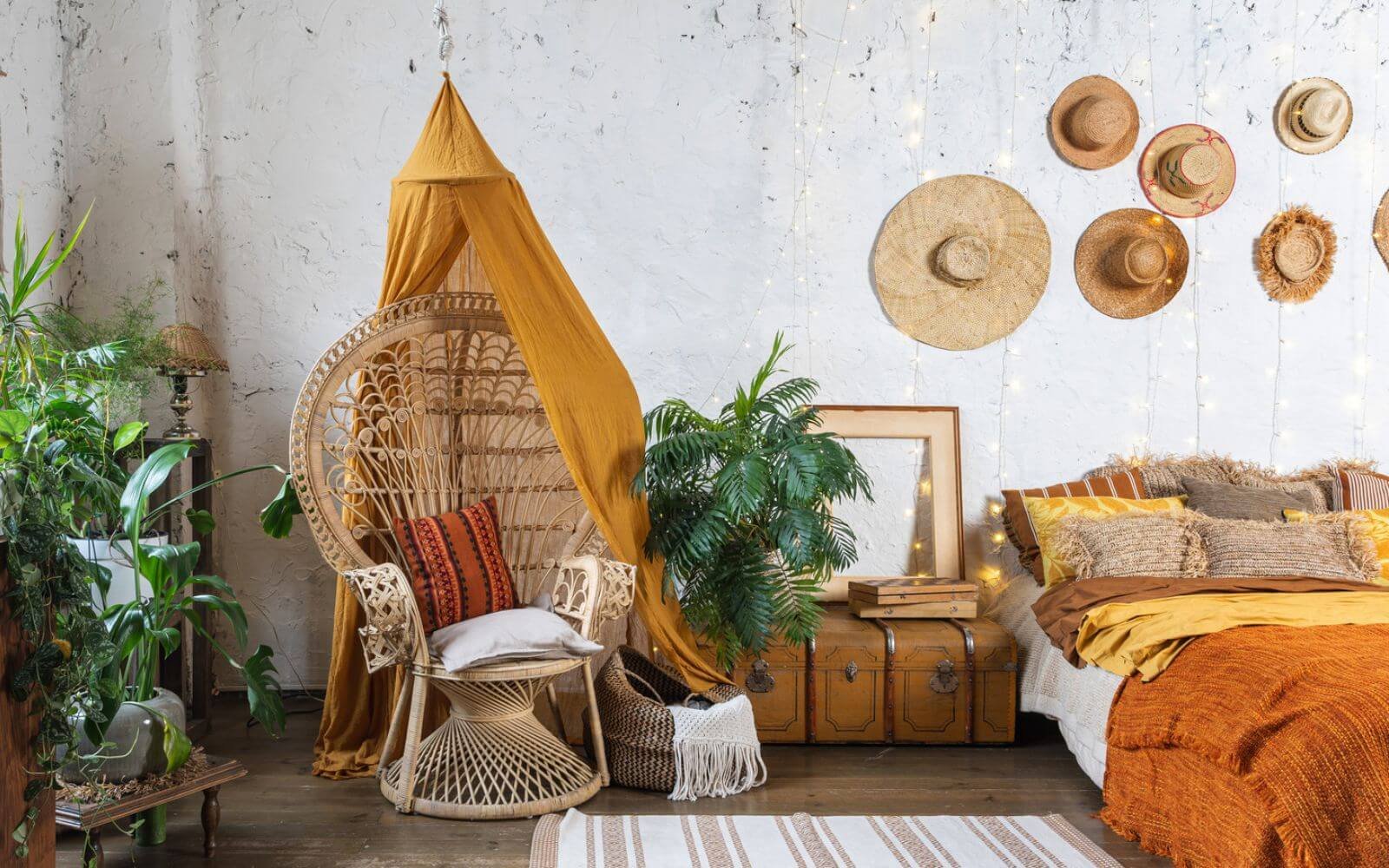 ボヘミアン 寝室 インテリア 3D