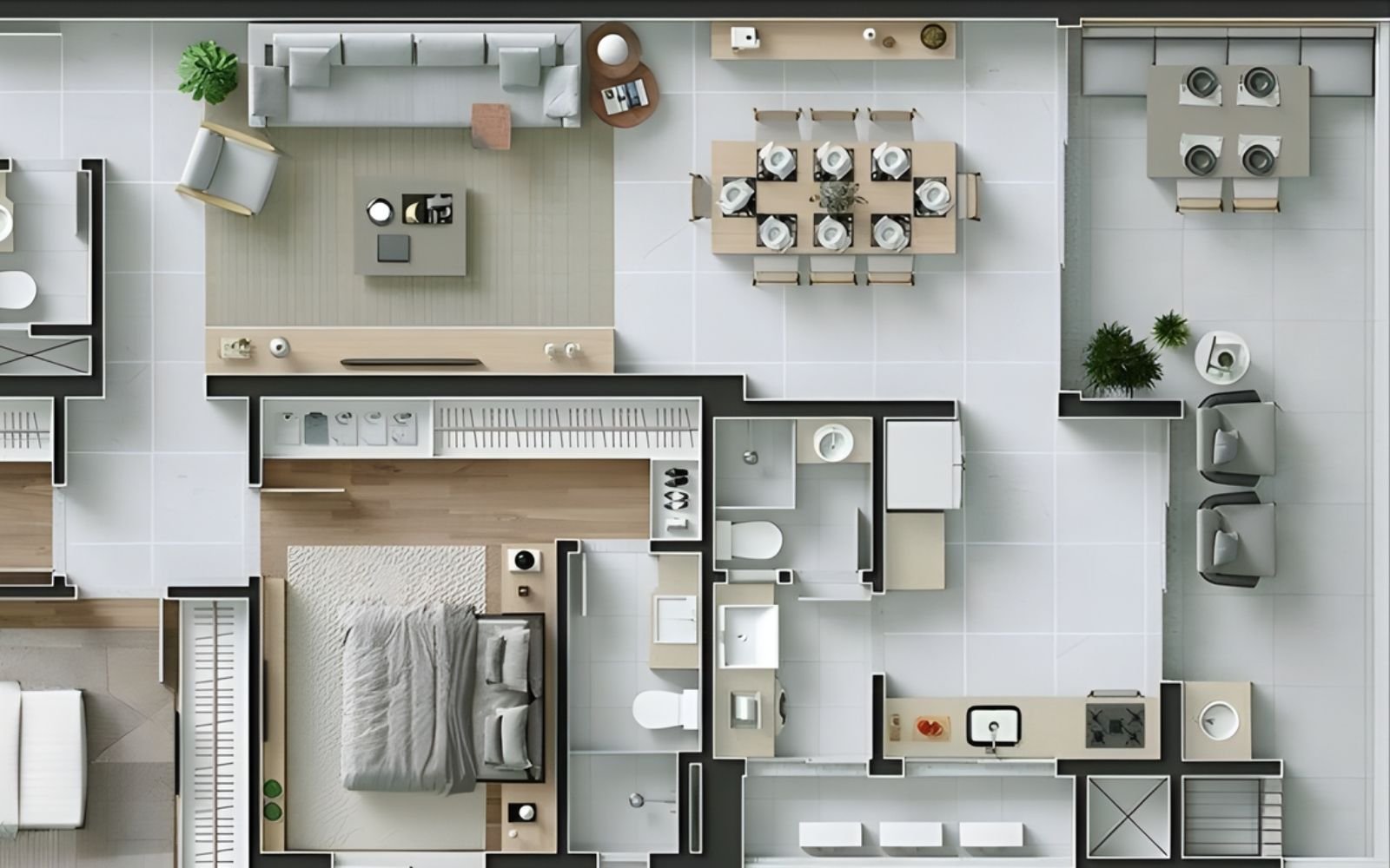 マーケティング・販売用の平面パース図 平面レイアウトシミュレーションを行う際の重要なポイント