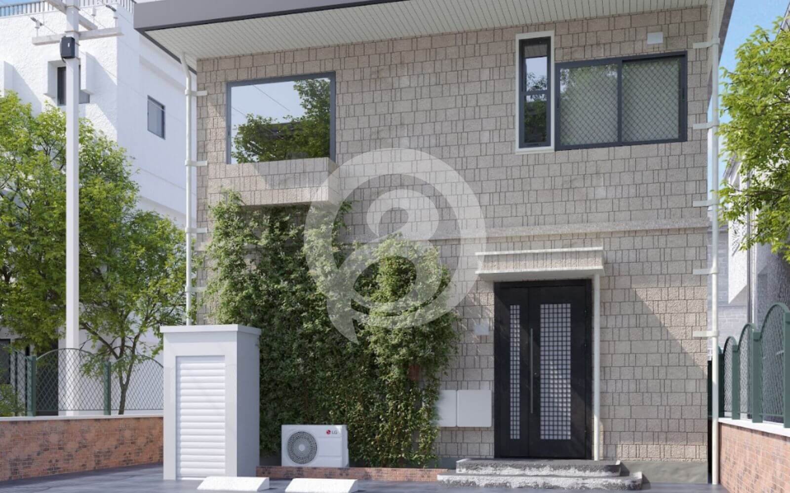 住宅プロジェクト向けの 3DCG 建築および景観レンダリング。