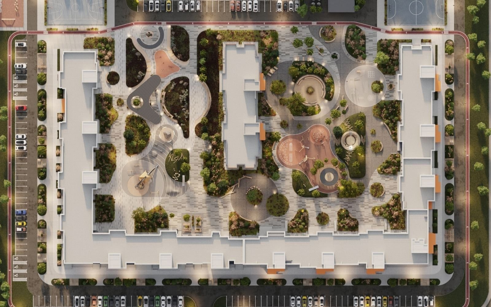 プロジェクト全体/ランドスケープのマスタープランレンダリング プロジェクト全体/ランドスケープのマスタープランレンダリング