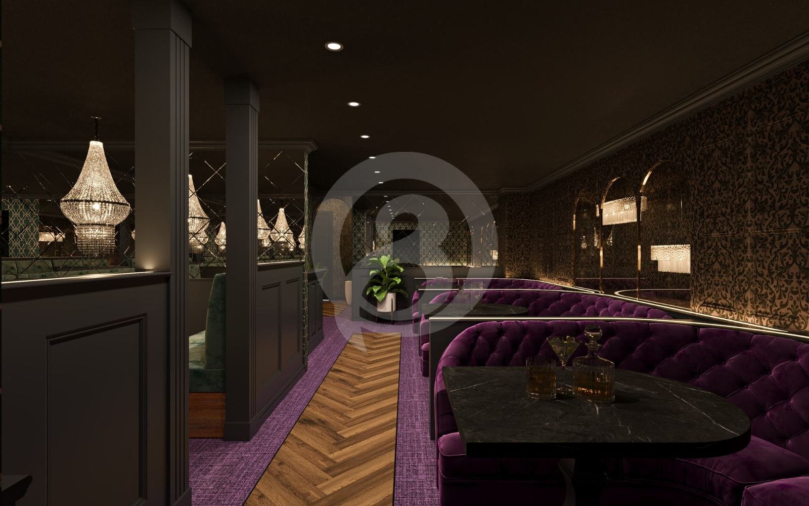 ダイニングエリア 3Dレンダリング