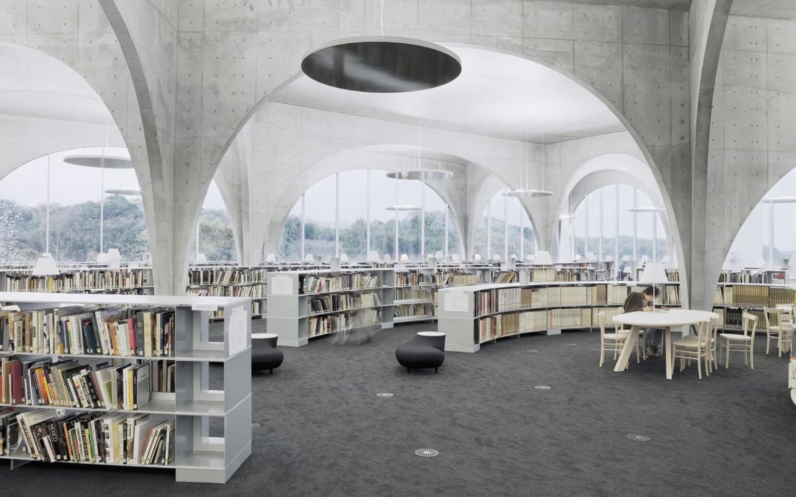 多摩美術大学図書館のインテリアビジュアライゼーション