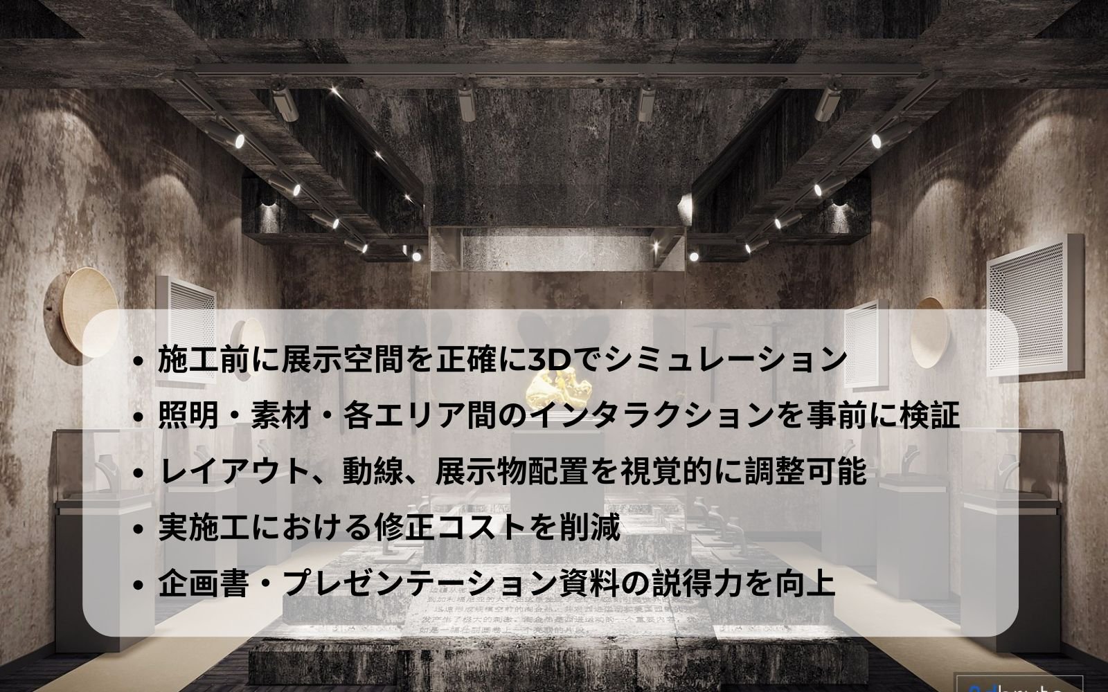 博物館空間の 3D シミュレーションの重要性。