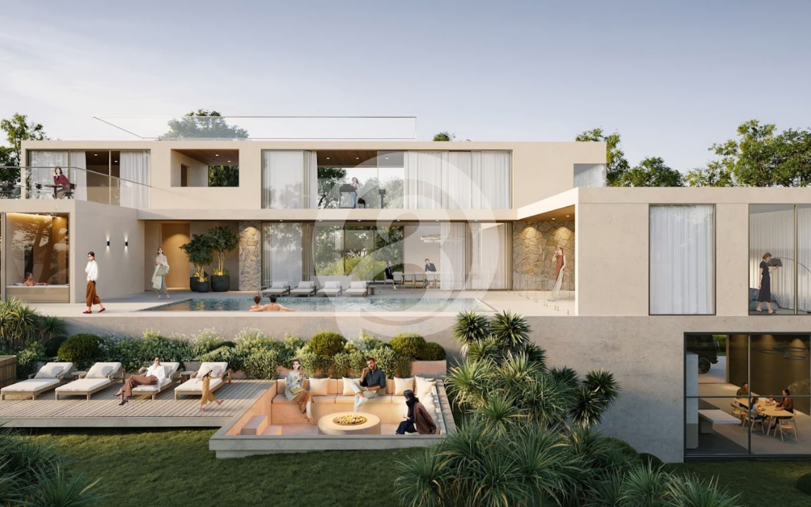 ヴィラ向けランドスケープ建築ビジュアライゼーション