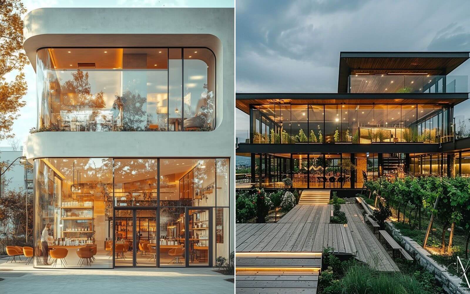 カフェ外観パース