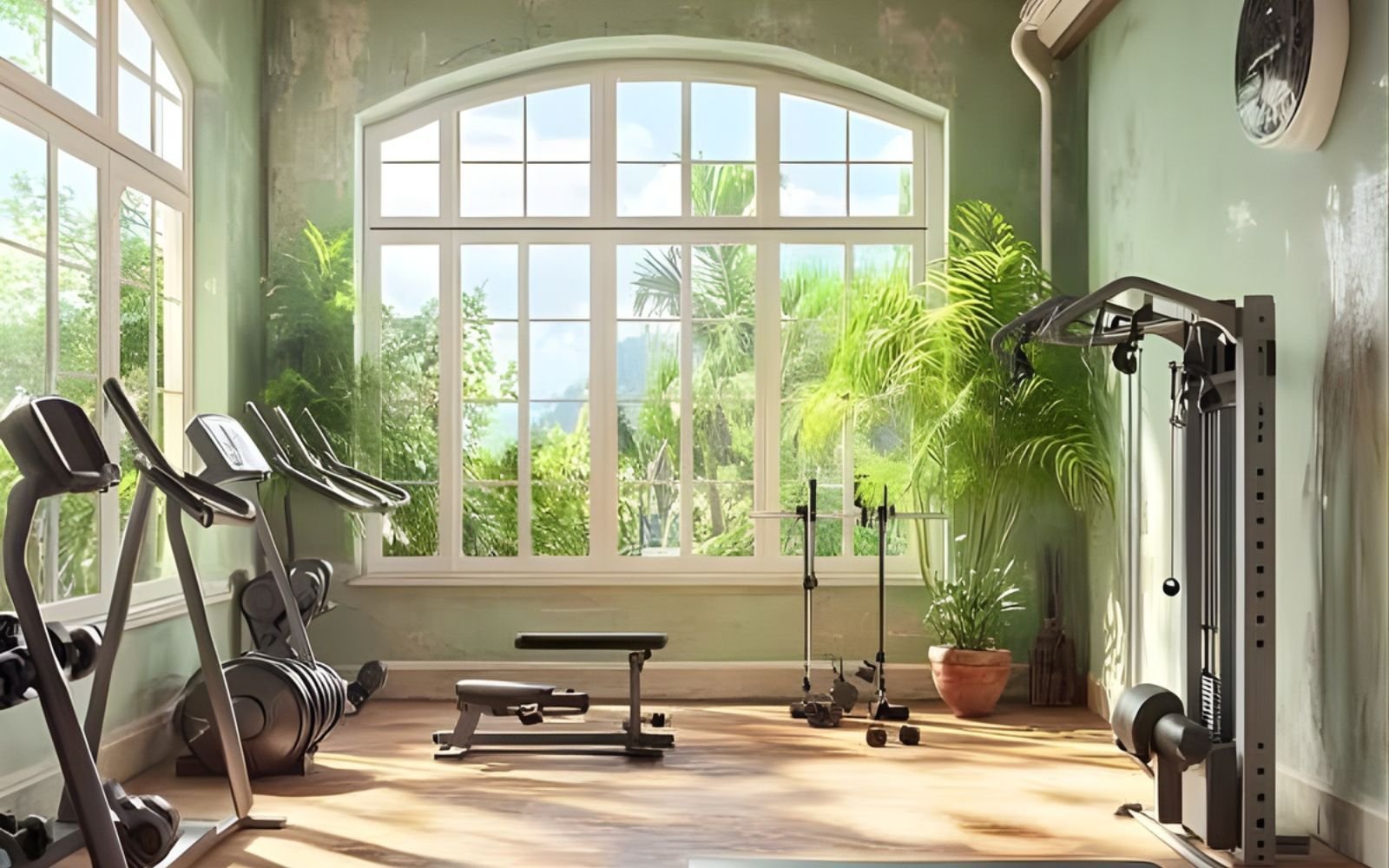 女性向けジム内装パース