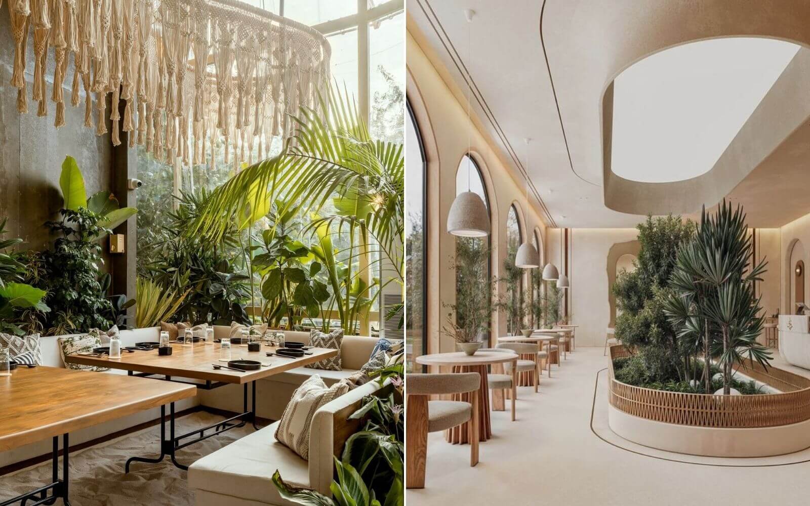 侘び寂びスタイルの3Dカフェパースデザイン例