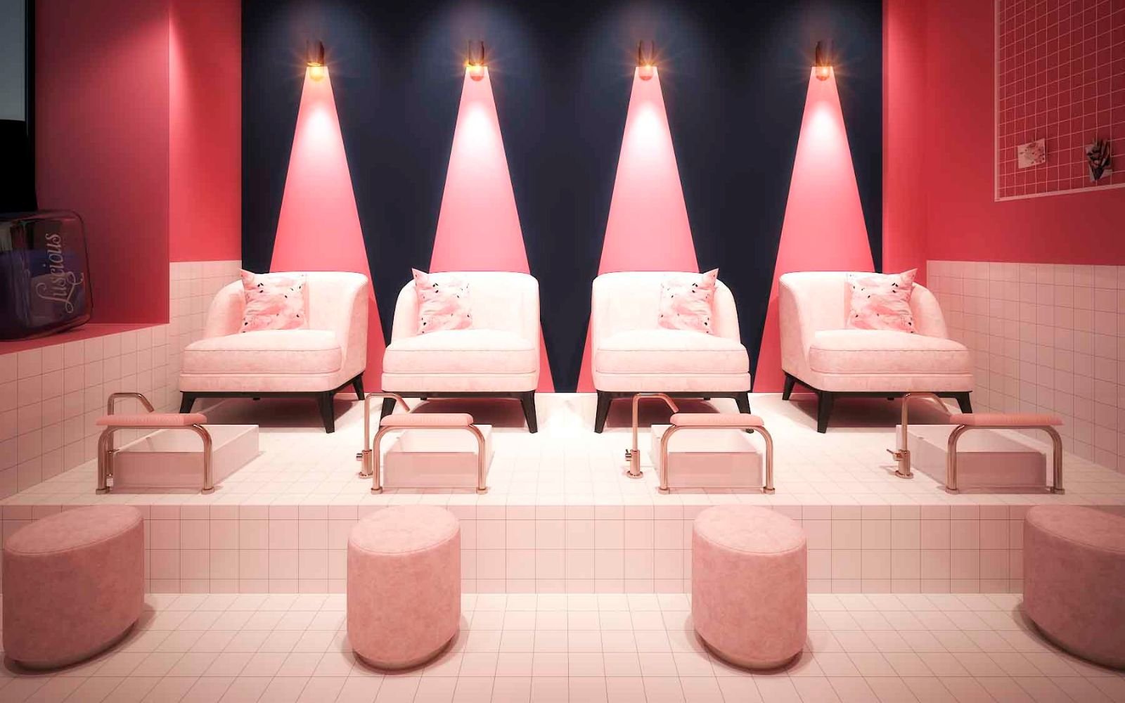 ネイルサロンの3Dパース制作例