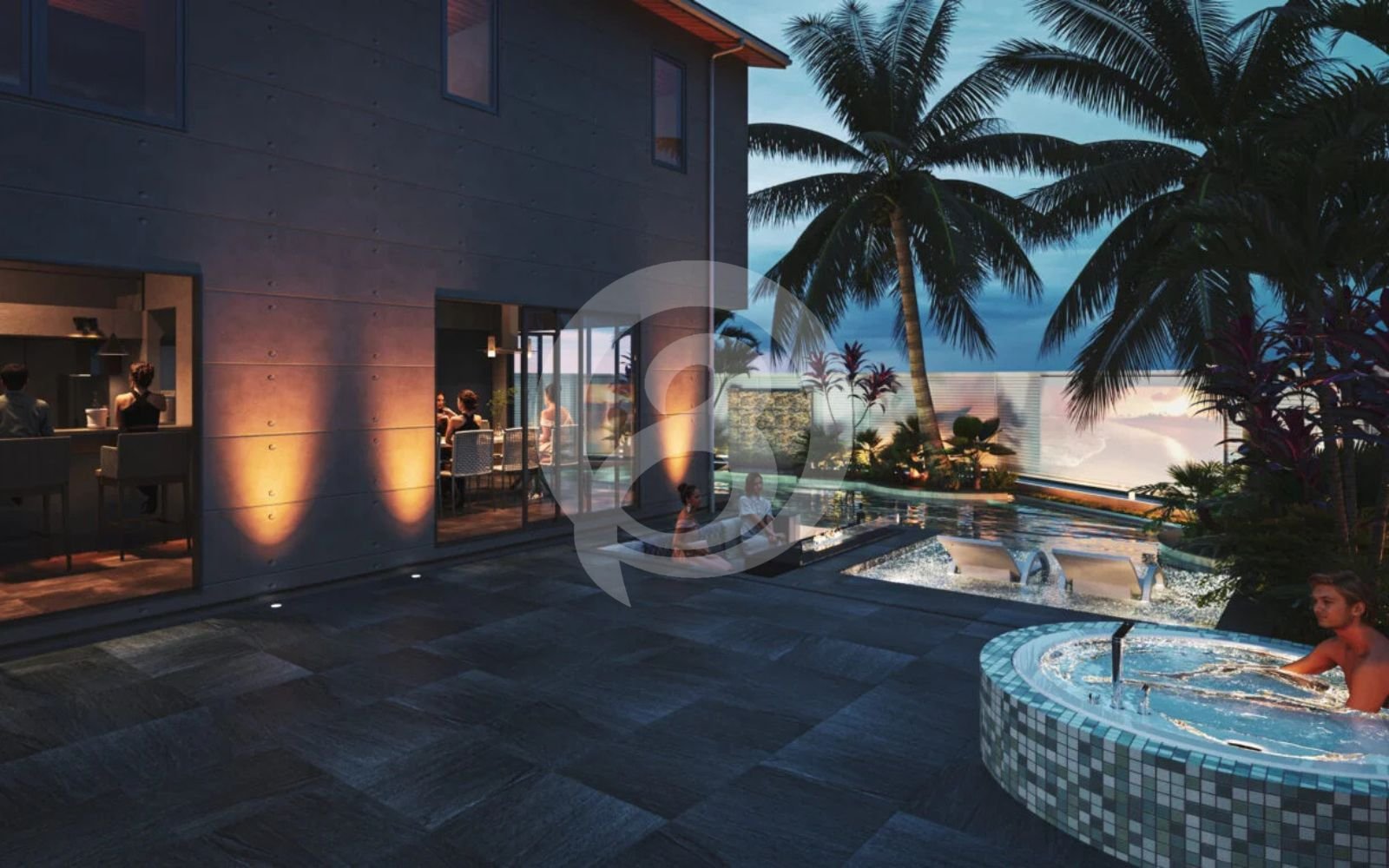 リゾートプールのパース