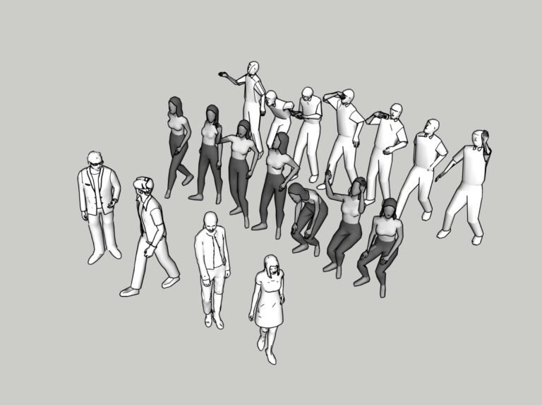 HUMAN 3d sketchup modeling｜人の３Dモデリング