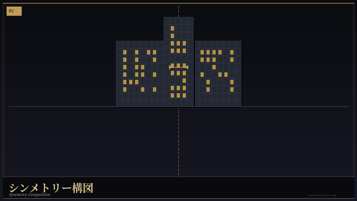 シンメトリー構図（対称構図）