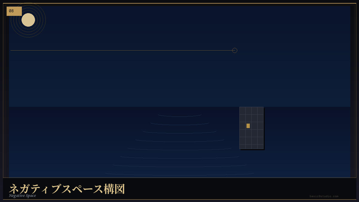ネガティブスペース構図（余白構図）