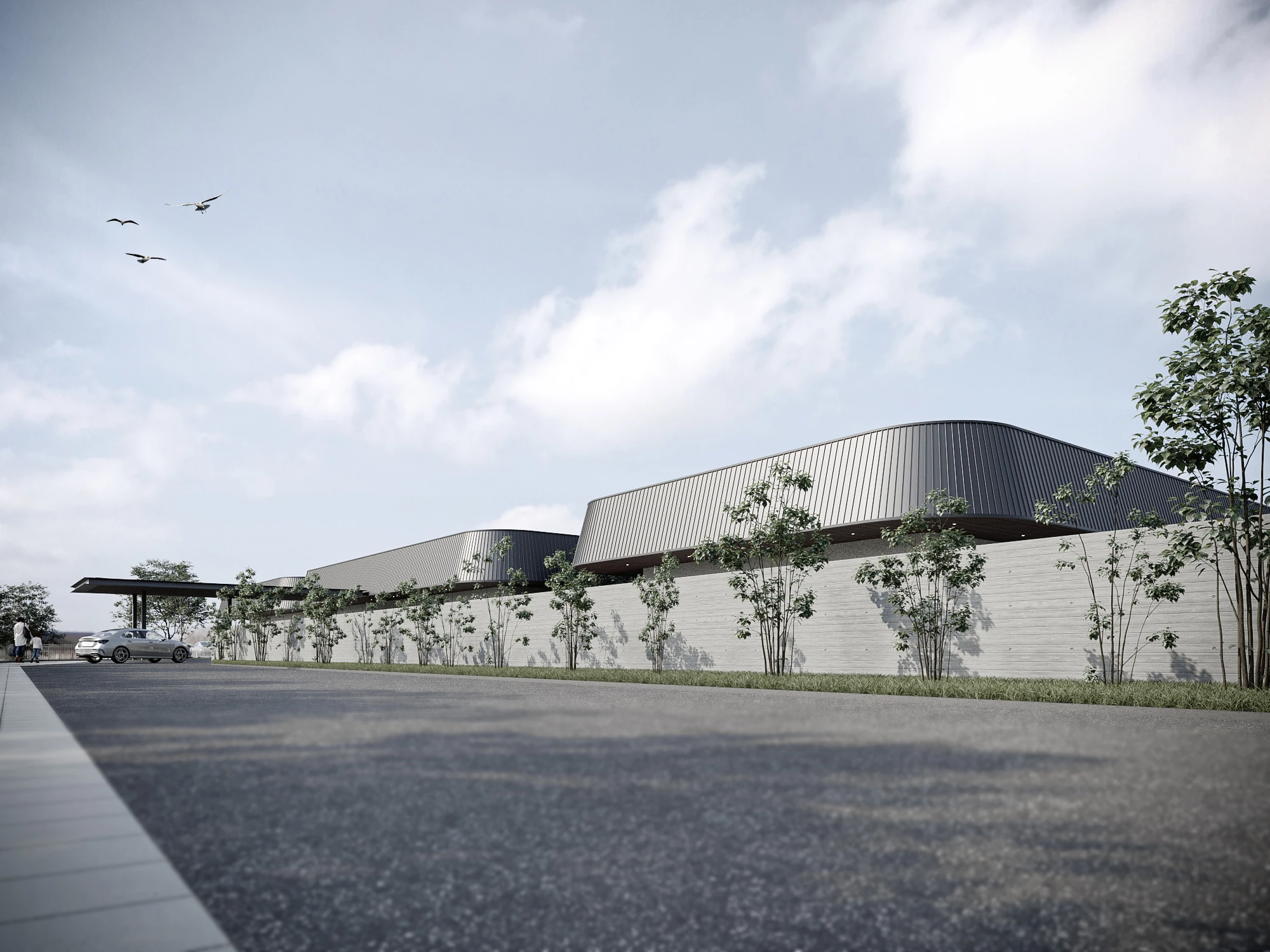 福祉施設 CGパース こぐま学園 外観