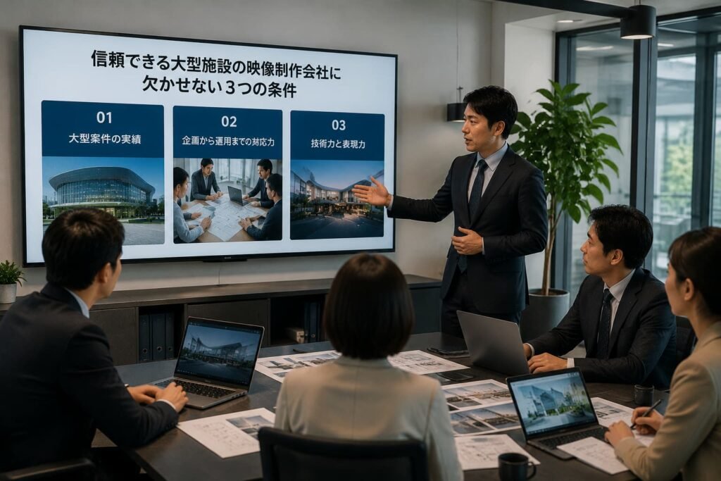 大型商業施設映像制作会社の選び方