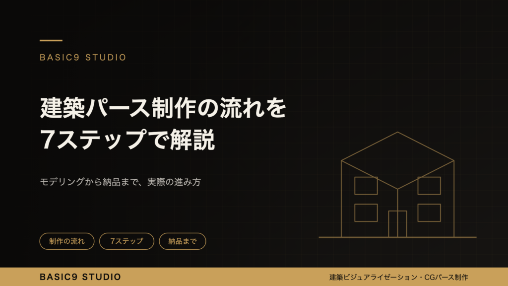 建築パース 制作の流れ